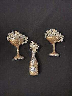 champagne bottle with two glass.